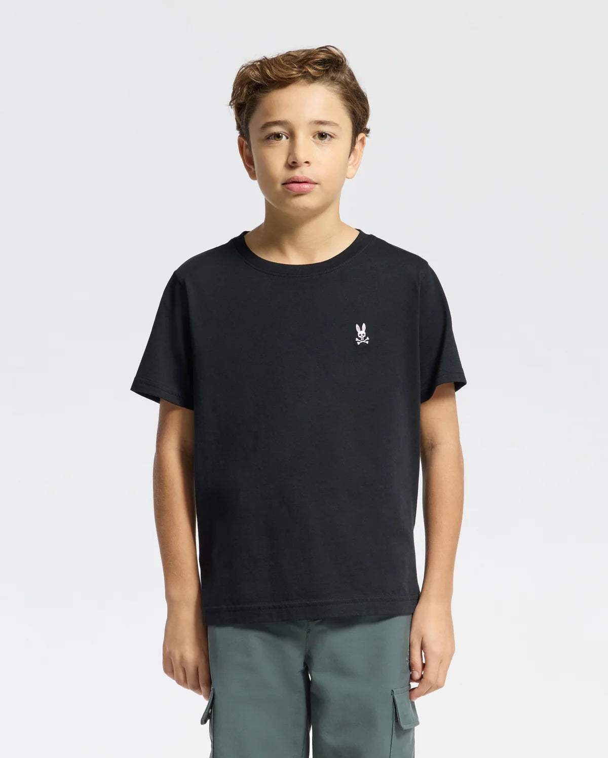 PSYCHO BUNNY CAMISETA NIÑO CUELLO REDONDO NEGRO