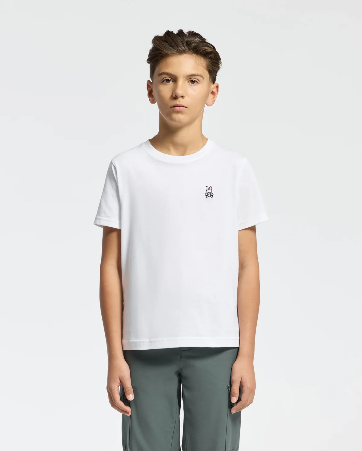 PSYCHO BUNNY CAMISETA NIÑO CUELLO REDONDO BLANCO