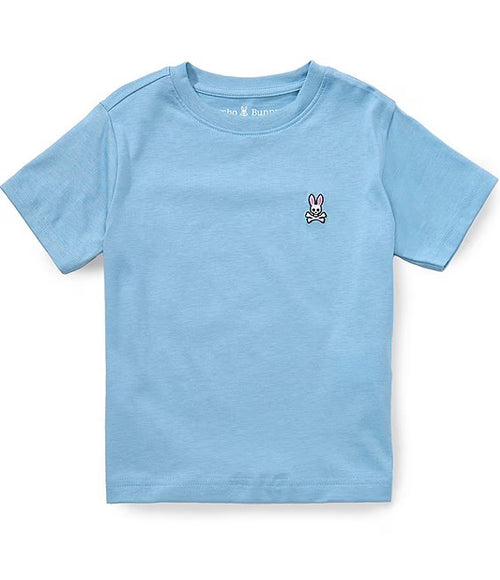PSYCHO BUNNY CAMISETA CLÁSICA CUELLO REDONDO PARA NIÑO NIÑO AZUL B0U014F200407