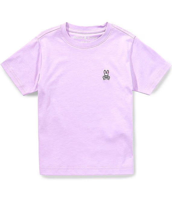 PSYCHO BUNNY CAMISETA CLÁSICA CUELLO REDONDO PARA NIÑO NIÑO ROSADO B0U014F200507