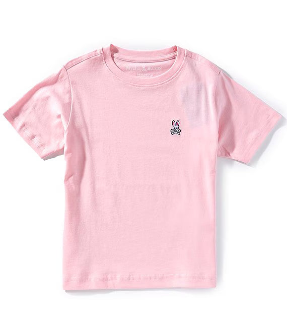 PSYCHO BUNNY CAMISETA CLÁSICA CUELLO REDONDO PARA NIÑO NIÑO ROSADO B0U014F200RMR