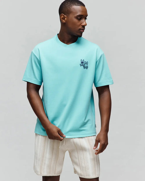 T-SHIRT PSYCHO BUNNY PARA HOMBRE COLOR AZUL MT0200233409