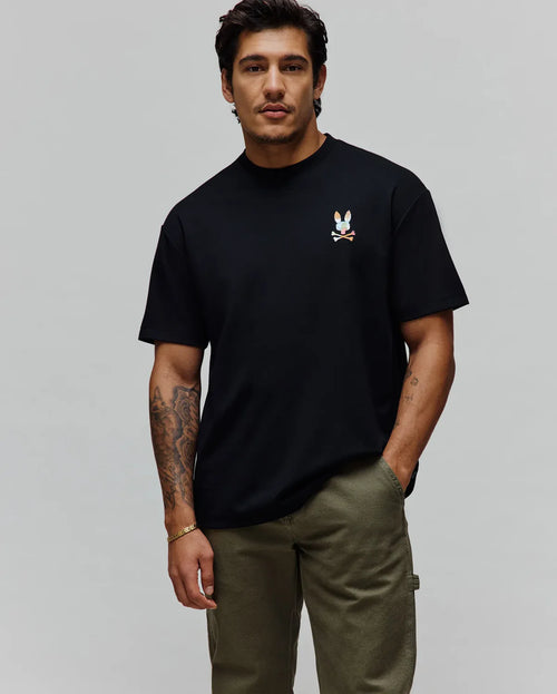 T-SHIRT PSYCHO BUNNY PARA HOMBRE COLOR NEGRO MT0200223001