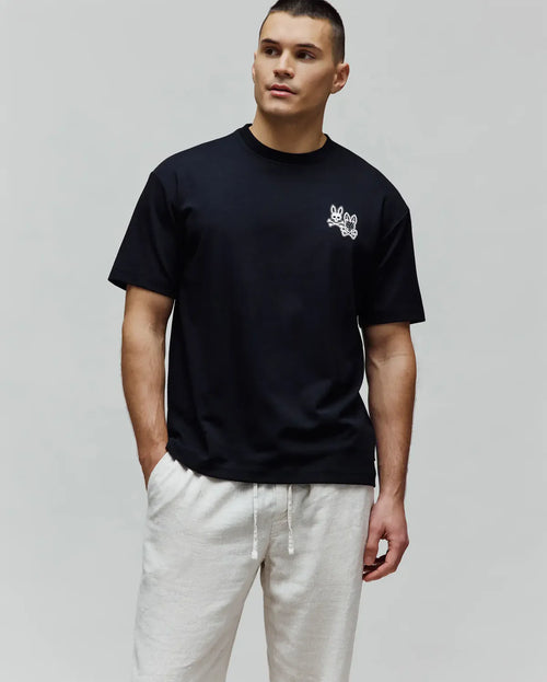 T-SHIRT PSYCHO BUNNY PARA HOMBRE COLOR NEGRO MT0200233001