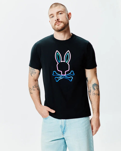 T-SHIRT PSYCHO BUNNY PARA HOMBRE COLOR NEGRO MT0200303001