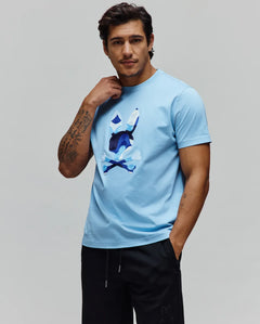 T-SHIRT PSYCHO BUNNY PARA HOMBRE COLOR AZUL MT0200250407