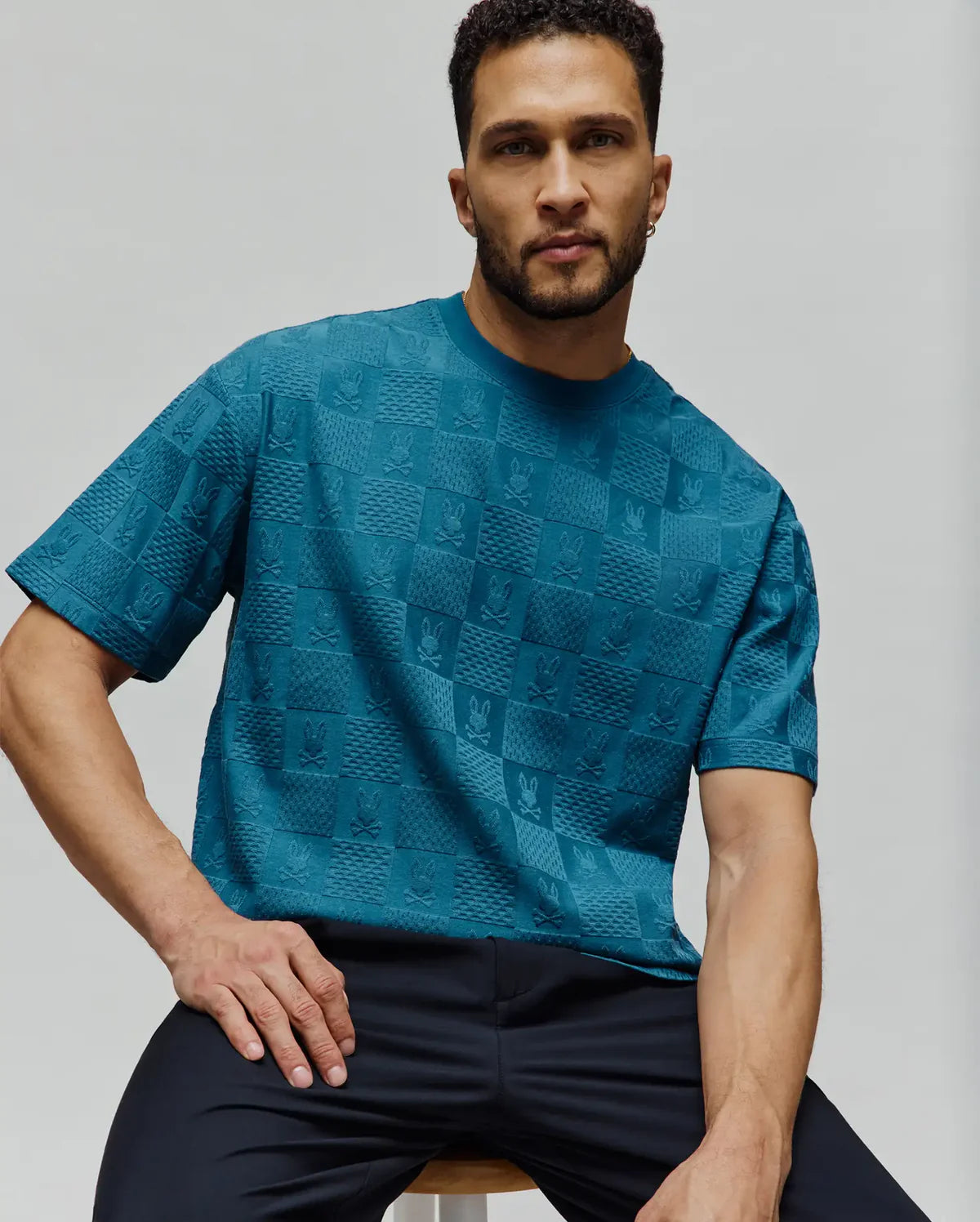 PSYCHO BUNNY CAMISETA HOLGADA DUSTIN PARA CABALLERO HOMBRE AZUL MT0200203406