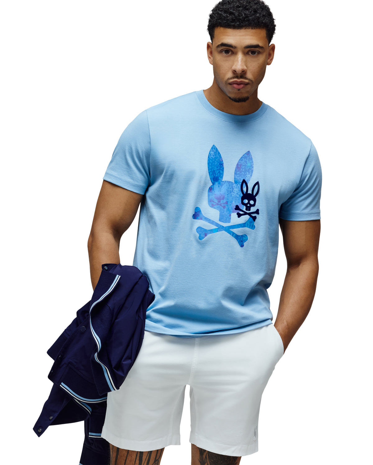 PSYCHO BUNNY CAMISETA ESTAMPADA VAN PARA CABALLERO HOMBRE AZUL MT0200249407