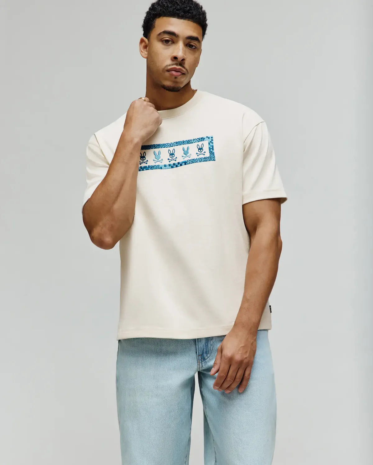 PSYCHO BUNNY CAMISETA HOLGADA OLIVIER PARA CABALLERO HOMBRE BEIGE MT0200204250