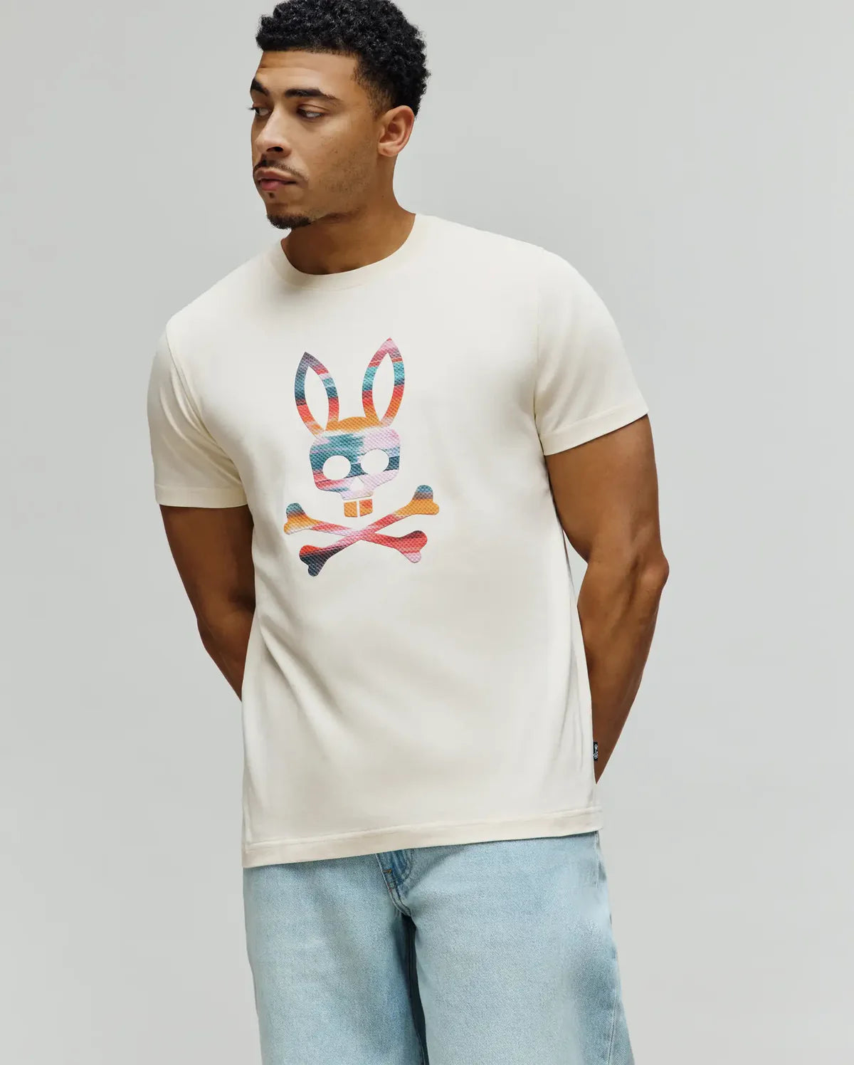 PSYCHO BUNNY CAMISETA ESTAMPADA RAPHAEL PARA CABALLERO HOMBRE BEIGE MT0200225250