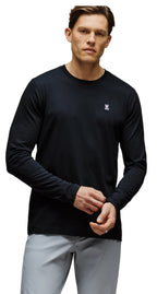 PSYCHO BUNNY CAMISETA MANGA LARGA CLÁSICA CUELLO REDONDO PARA CABALLERO HOMBRE NEGRO MT0200157001