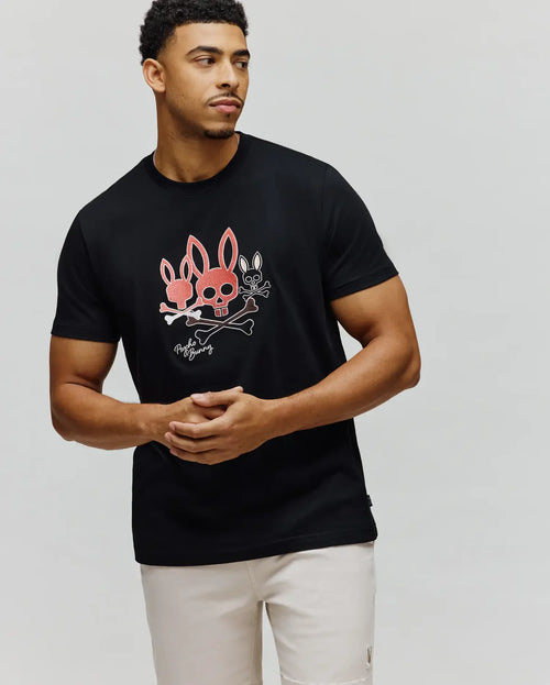 PSYCHO BUNNY CAMISETA OSCAR PARA CABALLERO HOMBRE NEGRO MT0200213001