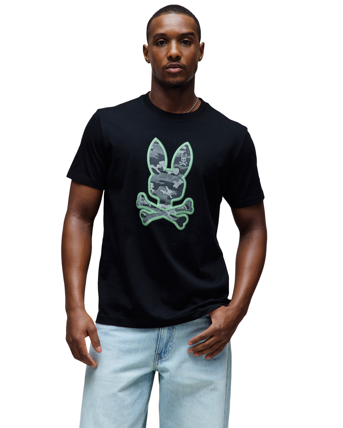 PSYCHO BUNNY CAMISETA ESTAMPADA PAUL PARA CABALLERO HOMBRE NEGRO MT0200239001