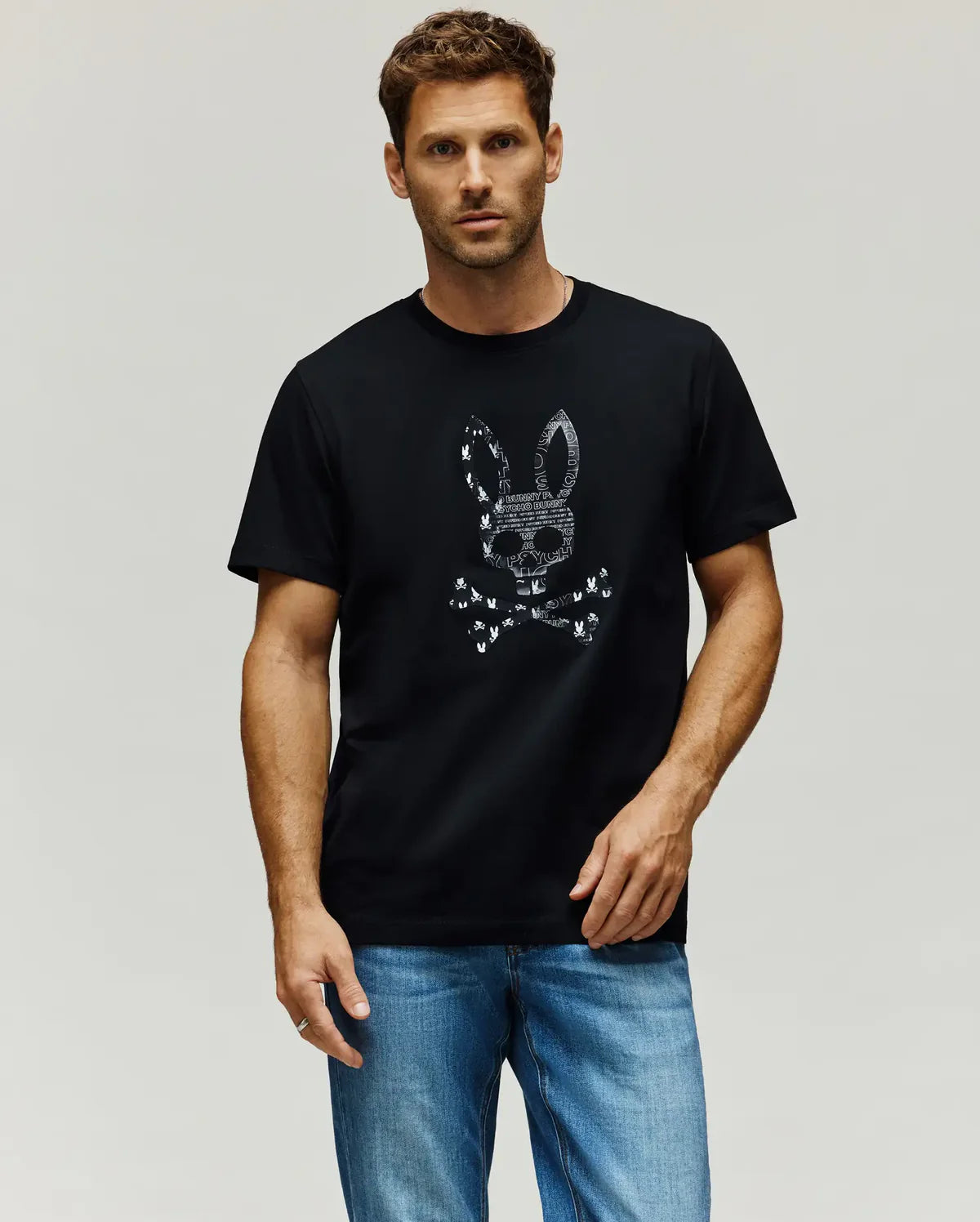 PSYCHO BUNNY CAMISETA ESTAMPADA JARVIS PARA CABALLERO HOMBRE NEGRO MT0200336001