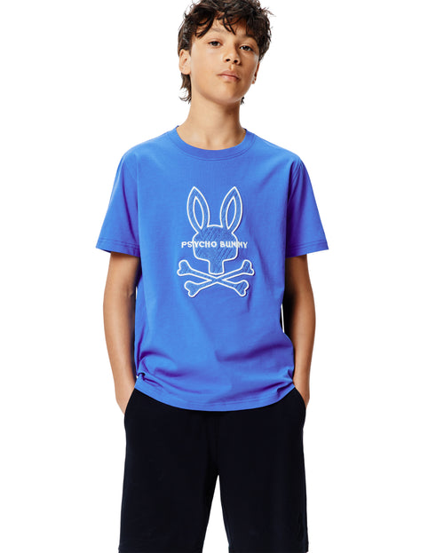 T-SHIRT PSYCHO BUNNY PARA NIÑO COLOR AZUL KT0200185426