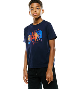 CAMISETA PSYCHO BUNNY PARA NIÑO COLOR AZUL