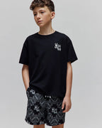 T-SHIRT PSYCHO BUNNY PARA NIÑO COLOR NEGRO KT0200157001