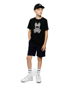 T-SHIRT PSYCHO BUNNY PARA NIÑO COLOR NEGRO KT0200191001