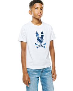 CAMISETA PSYCHO BUNNY PARA NIÑO COLOR BLANCO