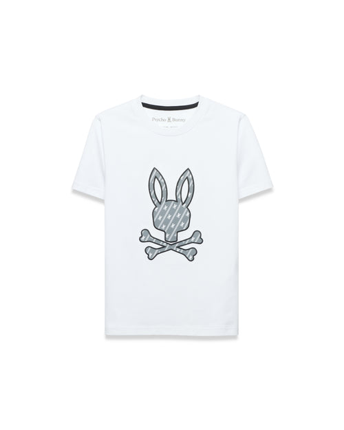 CAMISETA PSYCHO BUNNY PARA NIÑO COLOR BLANCO