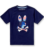 T-SHIRT PSYCHO BUNNY PARA NIÑO COLOR AZUL KT0200163402