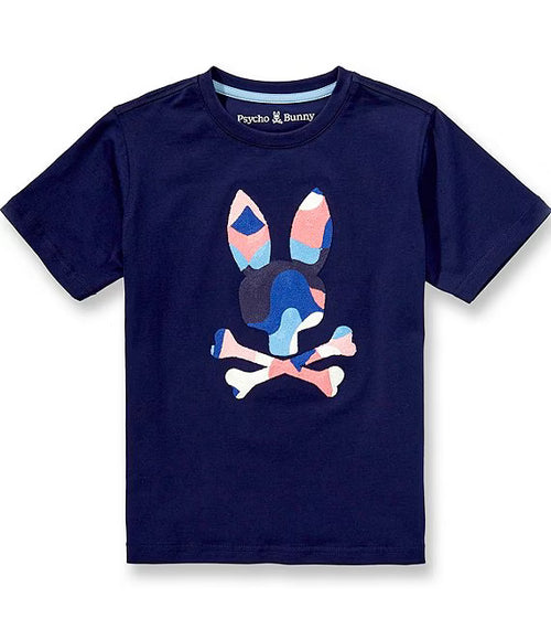 T-SHIRT PSYCHO BUNNY PARA NIÑO COLOR AZUL KT0200163402