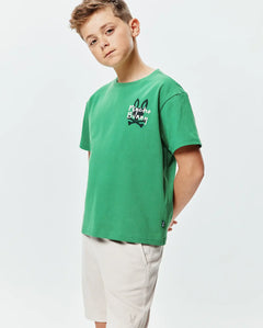T-SHIRT PSYCHO BUNNY PARA NIÑO COLOR VERDE KT0200198321