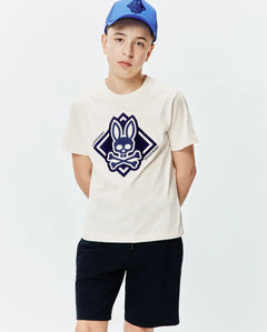 T-SHIRT PSYCHO BUNNY PARA NIÑO COLOR BLANCO KT0200188250