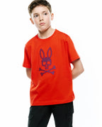 CAMISETA PSYCHO BUNNY PARA NIÑO COLOR ROJO