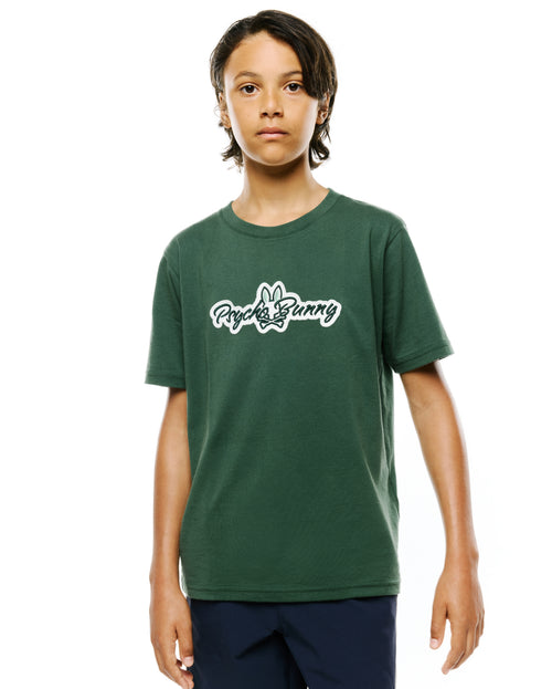 CAMISETA PSYCHO BUNNY PARA NIÑO COLOR VERDE