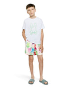 T-SHIRT PSYCHO BUNNY PARA NIÑO COLOR BLANCO KT0200197100