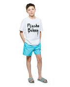 T-SHIRT PSYCHO BUNNY PARA NIÑO COLOR BLANCO KT0200199100