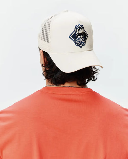 GORRA PSYCHO BUNNY PARA CABALLERO COLOR BLANCO