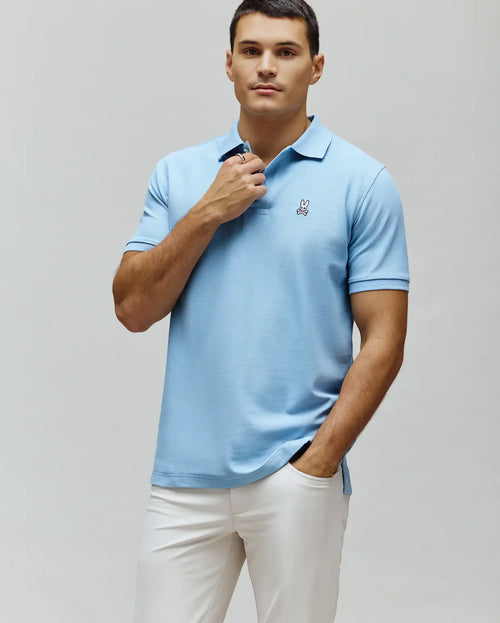 PSYCHO BUNNY POLO CLÁSICO PARA CABALLERO HOMBRE AZUL B6K001F200407