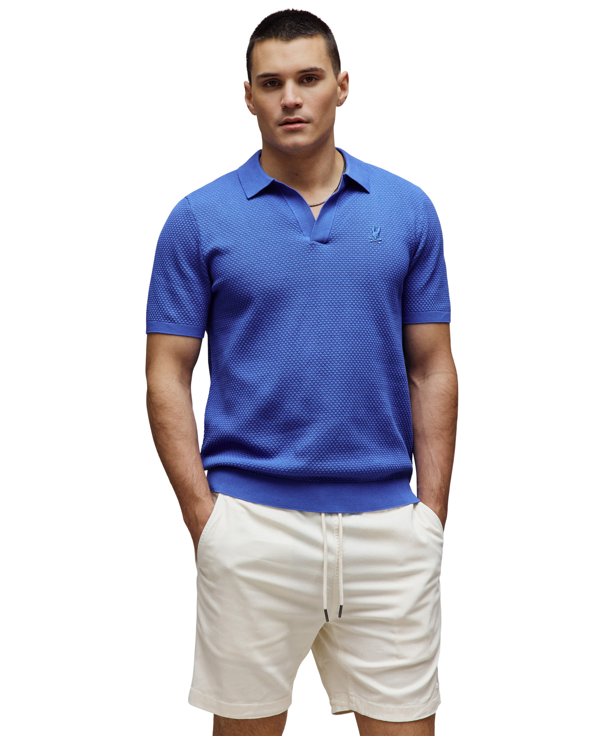 POLO M/C PSYCHO BUNNY PARA HOMBRE COLOR AZUL MT0100169426