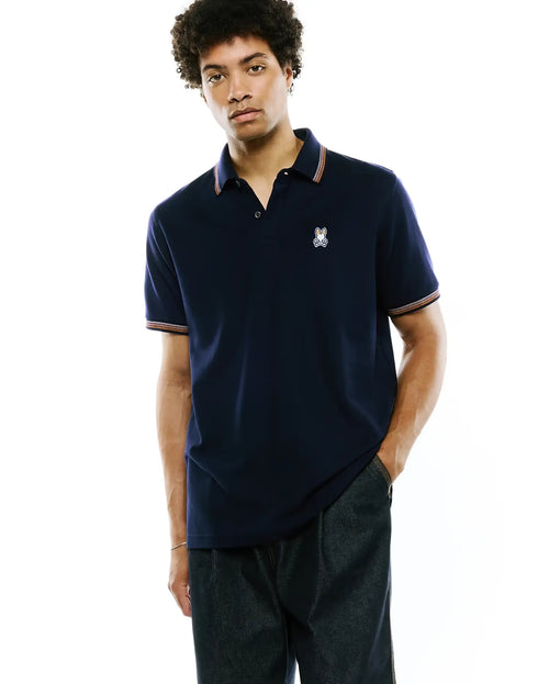 CAMISETA TIPO POLO PSYCHO BUNNY PARA CABALLERO COLOR AZUL