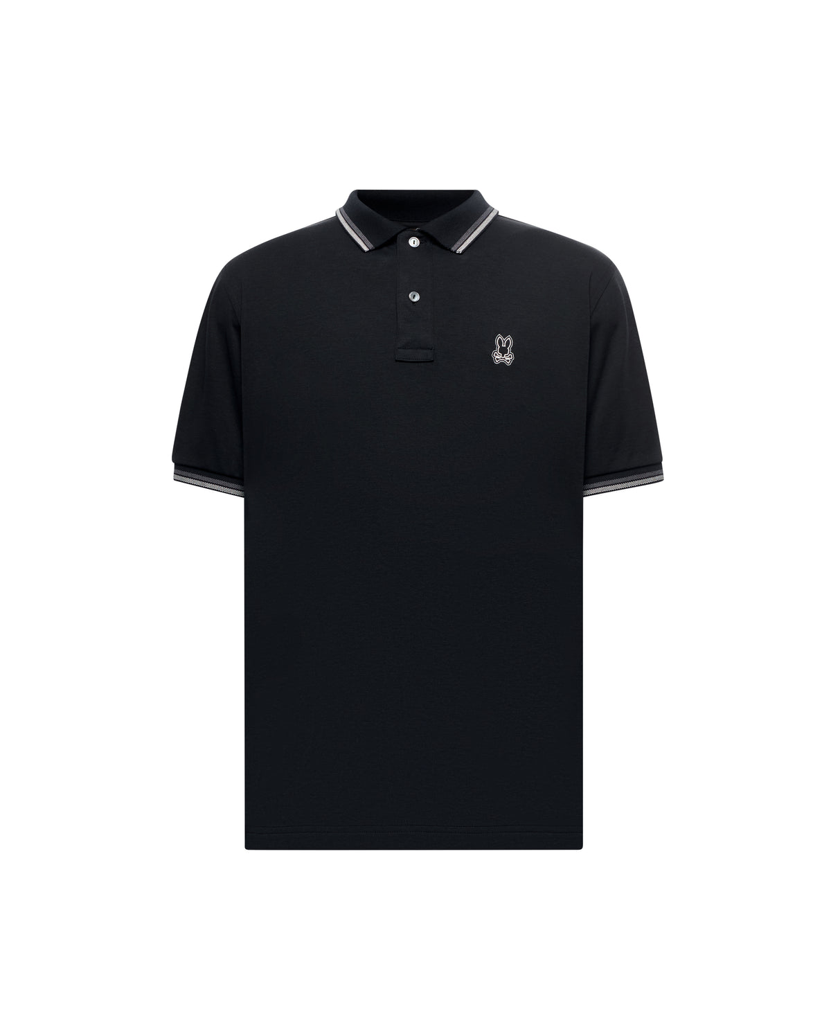 POLO M/C PSYCHO BUNNY PARA HOMBRE COLOR NEGRO MT0100129001