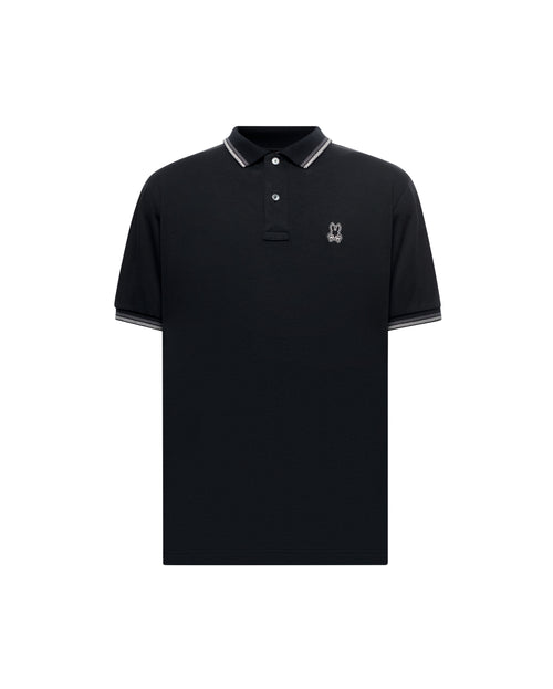 POLO M/C PSYCHO BUNNY PARA HOMBRE COLOR NEGRO MT0100129001
