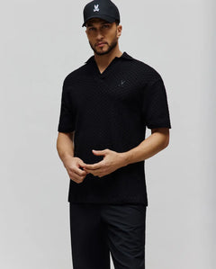 POLO M/C PSYCHO BUNNY PARA HOMBRE COLOR NEGRO MT0100213001