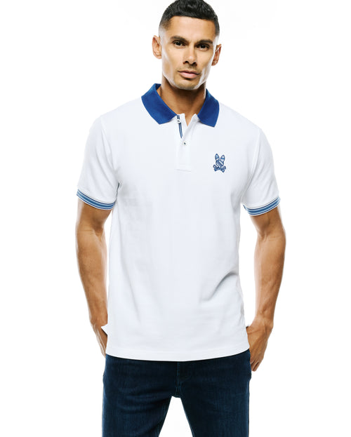 CAMISETA TIPO POLO PSYCHO BUNNY PARA CABALLERO COLOR BLANCO | El Duque ...