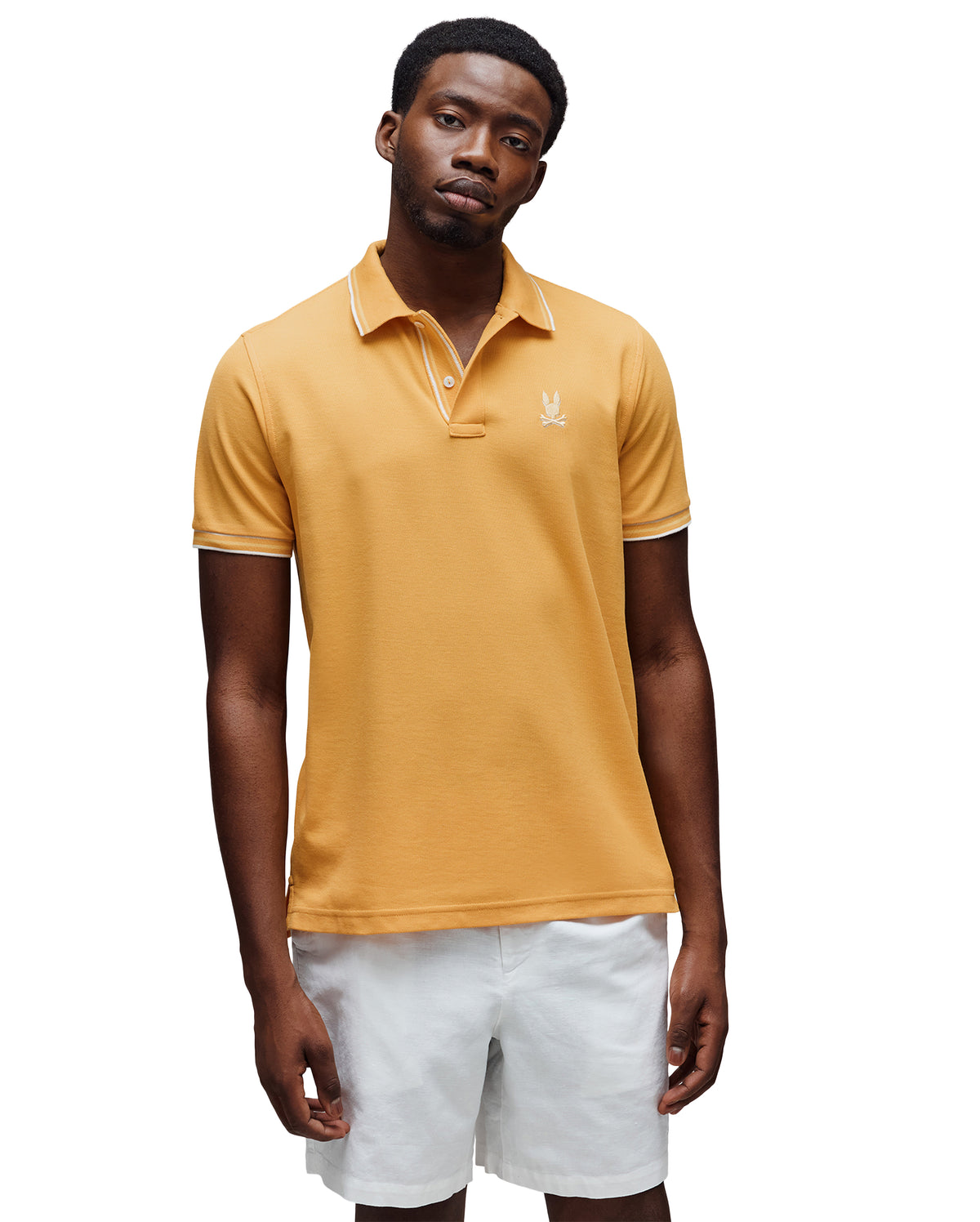 POLO M/C PSYCHO BUNNY PARA HOMBRE COLOR AMARILLO MT0100193807
