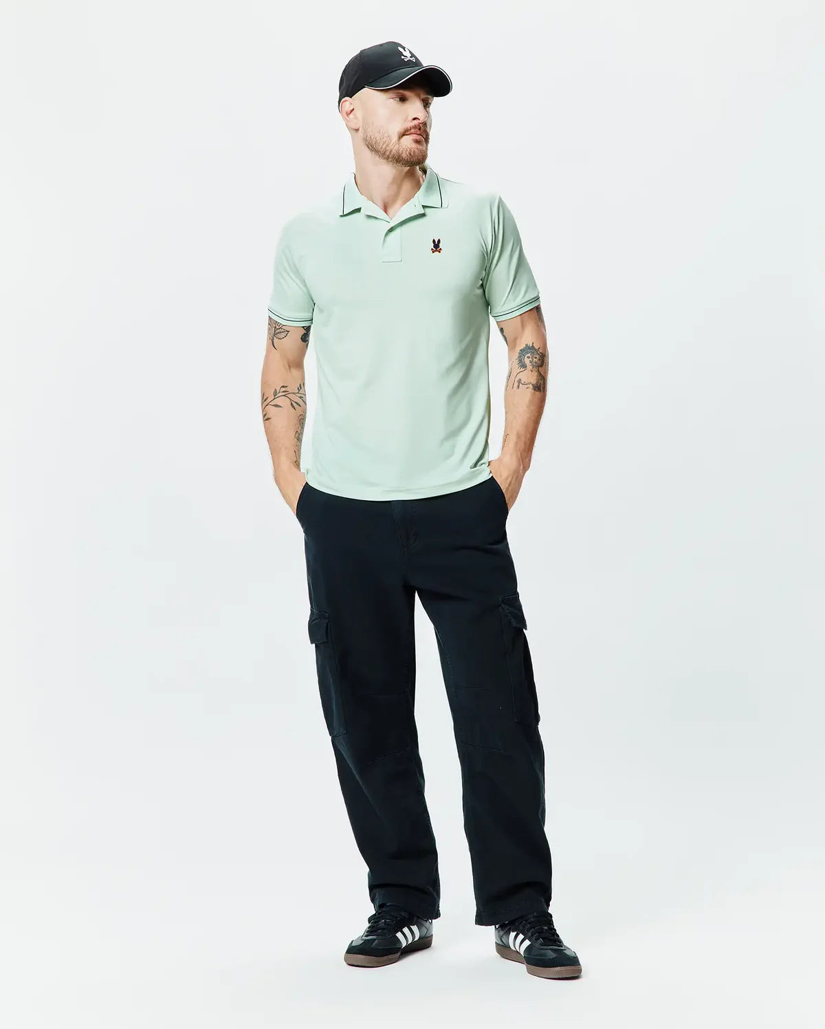 POLO M/C PSYCHO BUNNY PARA HOMBRE COLOR VERDE MT0100184322