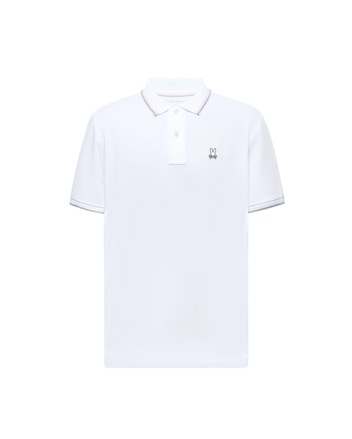 POLO M/C PSYCHO BUNNY PARA HOMBRE COLOR BLANCO MT0100129100