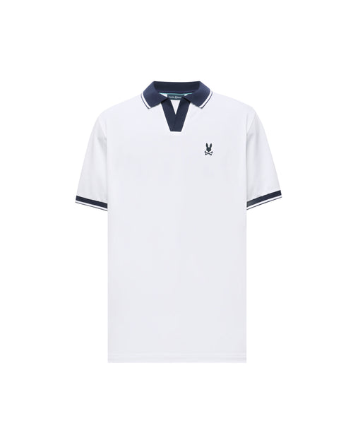 POLO M/C PSYCHO BUNNY PARA HOMBRE COLOR BLANCO MT0100135100