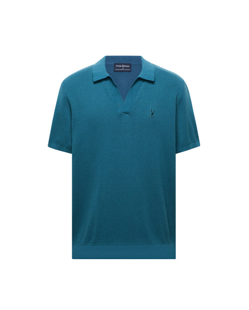 PSYCHO BUNNY POLO CON TEXTURA DE BURBUJA DEVON PARA CABALLERO HOMBRE AZUL MT0100169406