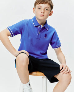 POLO M/C PSYCHO BUNNY PARA NIÑO COLOR AZUL KT0100103426