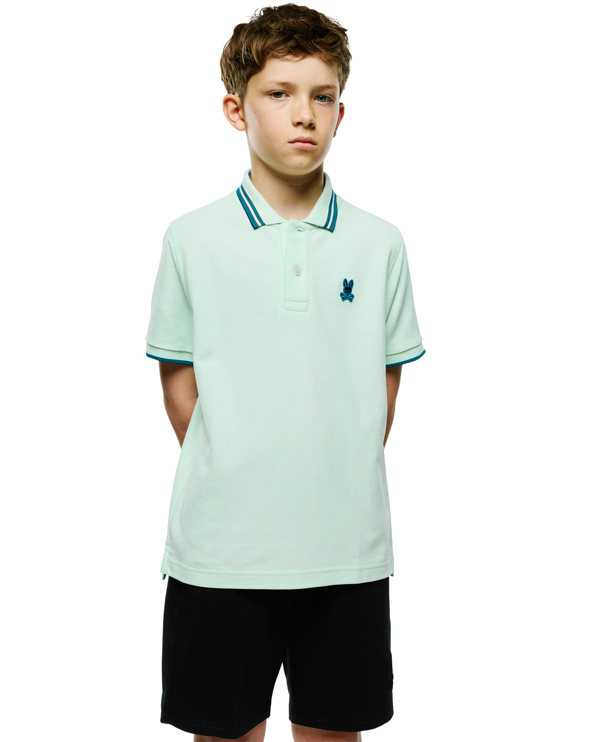 POLO M/C PSYCHO BUNNY PARA NIÑO COLOR VERDE KT0100096320