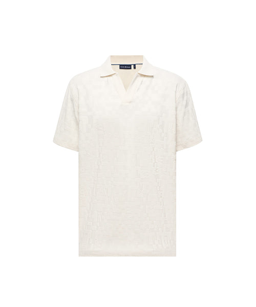 PSYCHO BUNNY POLO JERSEY JACQUARD JOSH PARA NIÑO NIÑO BEIGE KT0100090250