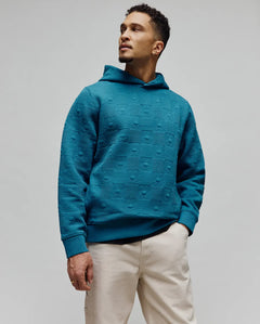 PSYCHO BUNNY SUDADERA CON CAPUCHA JACQUARD DUSTIN PARA CABALLERO HOMBRE AZUL MT0500143406