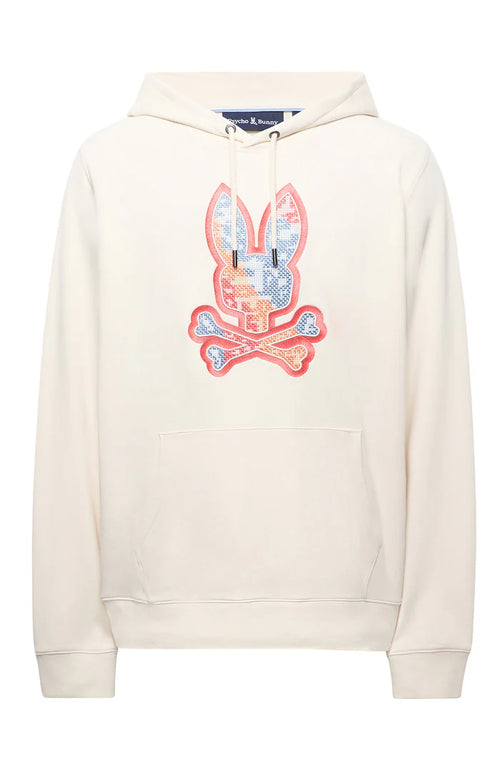 PSYCHO BUNNY SUDADERA CON CAPUCHA CON LOGO BORDADO PIXELADO OLIVIER PARA CABALLERO HOMBRE BEIGE MT0500141250